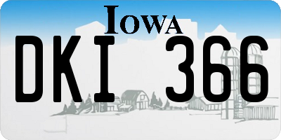 IA license plate DKI366