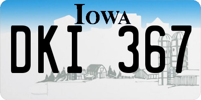 IA license plate DKI367