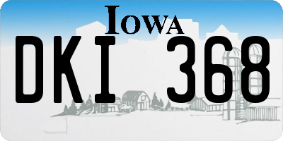 IA license plate DKI368