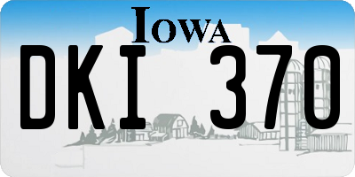 IA license plate DKI370