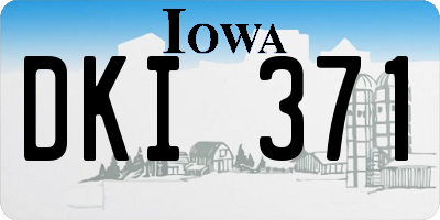 IA license plate DKI371