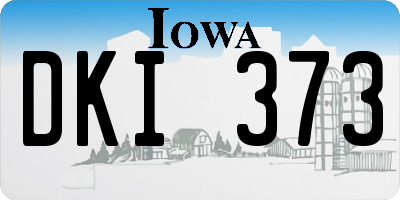 IA license plate DKI373