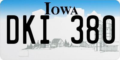 IA license plate DKI380