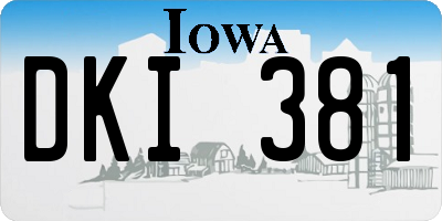 IA license plate DKI381