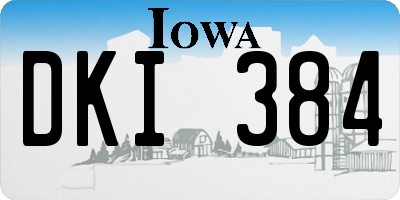IA license plate DKI384
