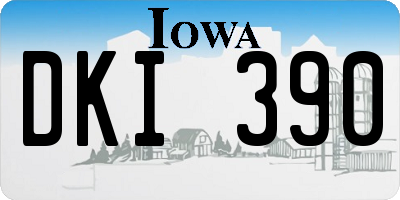 IA license plate DKI390
