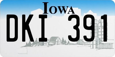 IA license plate DKI391
