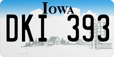 IA license plate DKI393