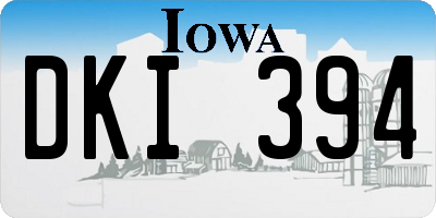 IA license plate DKI394