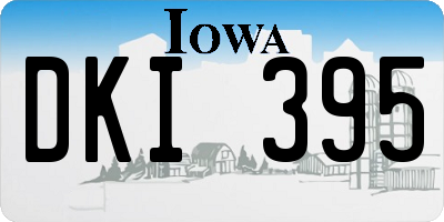 IA license plate DKI395