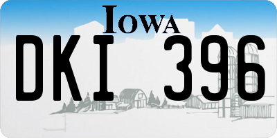 IA license plate DKI396