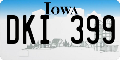 IA license plate DKI399