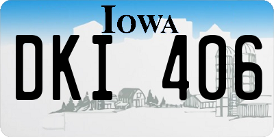 IA license plate DKI406