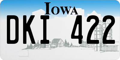 IA license plate DKI422