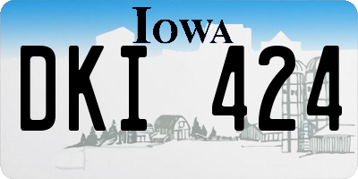 IA license plate DKI424
