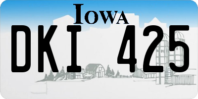 IA license plate DKI425