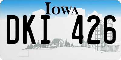IA license plate DKI426