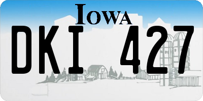 IA license plate DKI427
