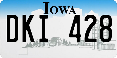 IA license plate DKI428