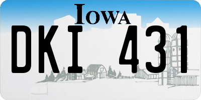 IA license plate DKI431