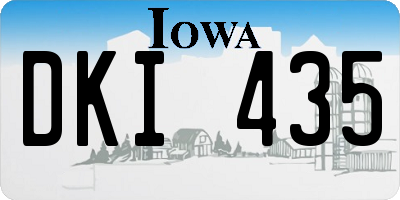 IA license plate DKI435