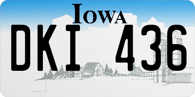 IA license plate DKI436