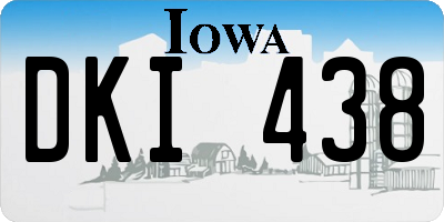 IA license plate DKI438