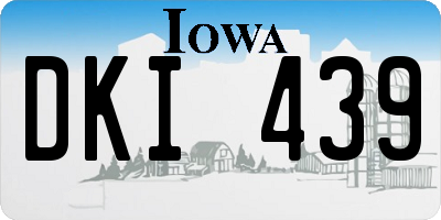 IA license plate DKI439