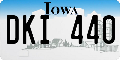 IA license plate DKI440