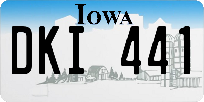 IA license plate DKI441