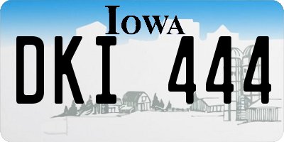 IA license plate DKI444