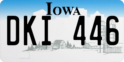 IA license plate DKI446