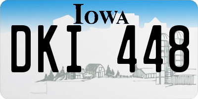 IA license plate DKI448