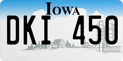 IA license plate DKI450