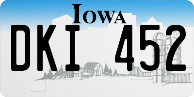 IA license plate DKI452
