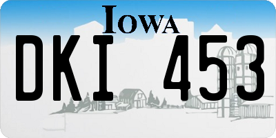 IA license plate DKI453