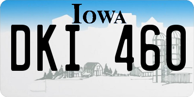 IA license plate DKI460