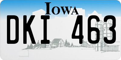 IA license plate DKI463