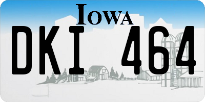 IA license plate DKI464