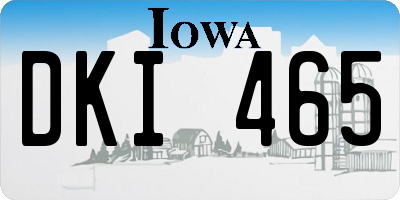IA license plate DKI465