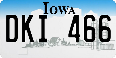 IA license plate DKI466