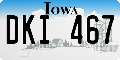 IA license plate DKI467