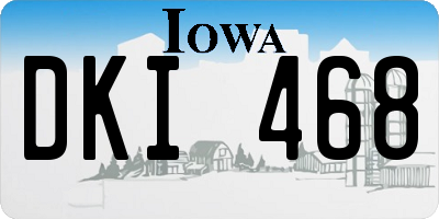 IA license plate DKI468