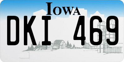 IA license plate DKI469