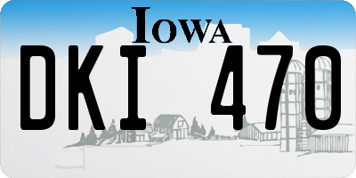 IA license plate DKI470