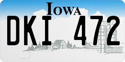 IA license plate DKI472