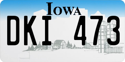 IA license plate DKI473