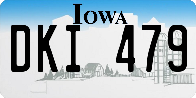 IA license plate DKI479