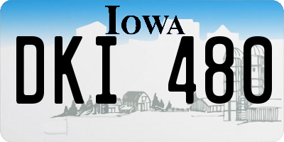 IA license plate DKI480