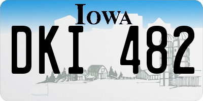 IA license plate DKI482